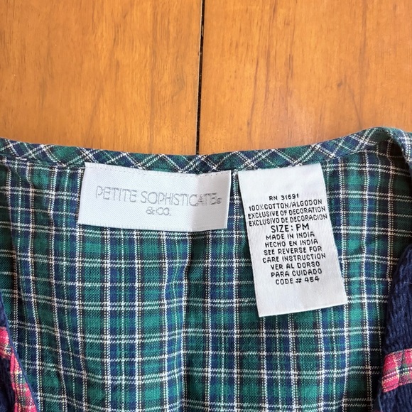 Vintage Petite Sophisticate Embroidered School Teacher Kitschy Vest Size PM - Picture 3 of 5